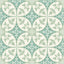 Retro behang Connected days of bloom lichtgroen mint