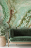 Days of Bloom Marble marmer behang Lagoon groen