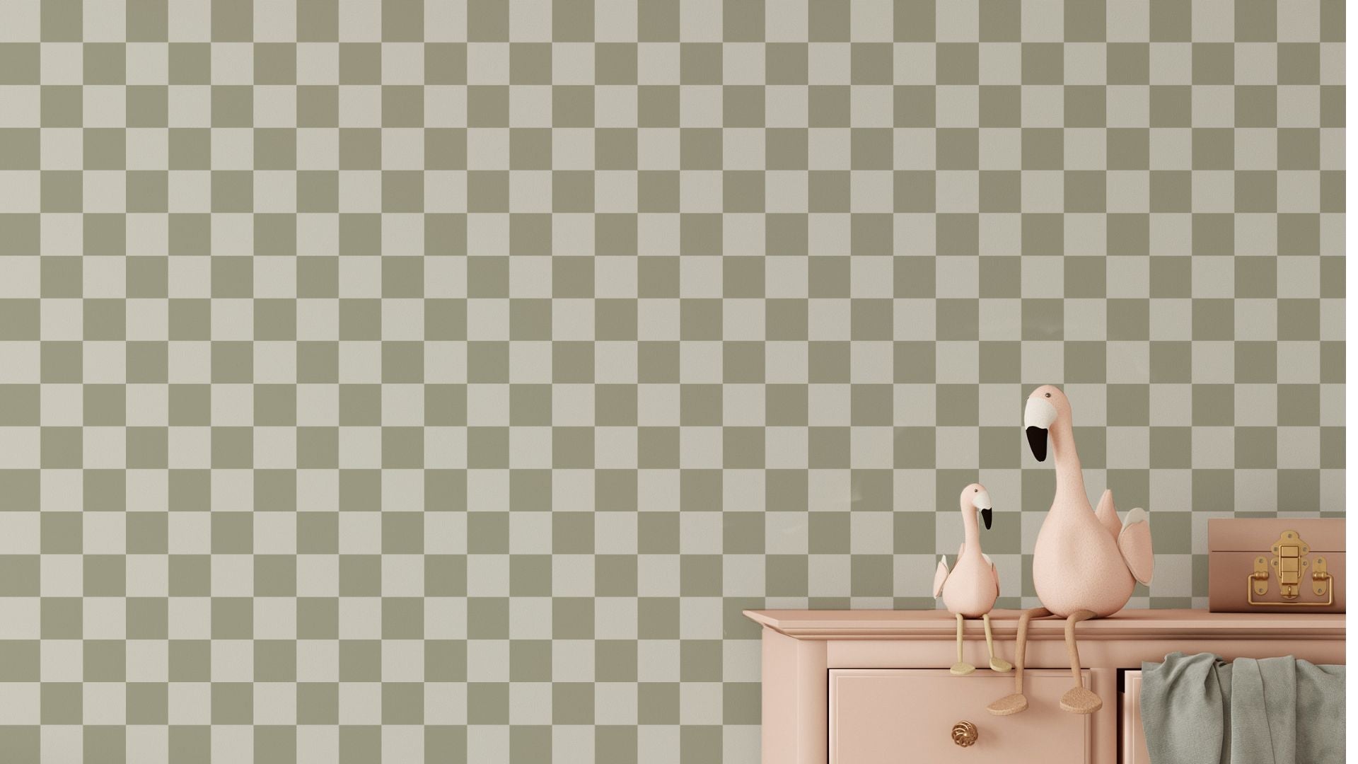 Blokjes behang met grafisch blokkenpatroon van Days of Bloom voor een kleurrijk en stijlvol interieur