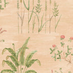 Botanisch behang voor slaapkamer of woonkamer Field of Hope days of bloom peach lichtroze