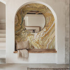 Days of Bloom Marble marmer behang Champagne  beige 