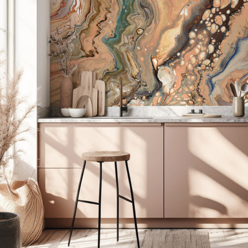 Days of Bloom Marble marmer behang Symphony of Sands roze