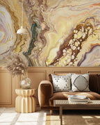 Days of Bloom Marble marmer behang Champagne  beige 