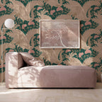 Proud Birds Days of Bloom Vogelbehang fotobehang slaapkamer  groen