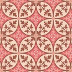 Retrobehang Connected Days of Bloom warm roze rood