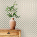 Retro behang connected days of bloom blauw
