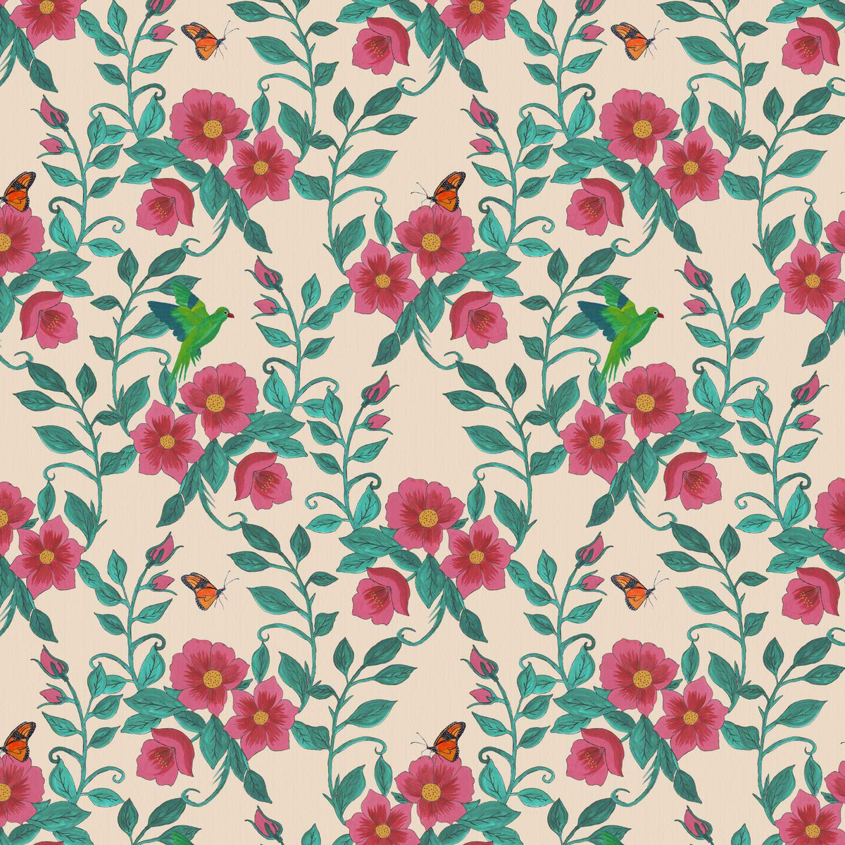 Wallpaper Indian Floral - Aimee