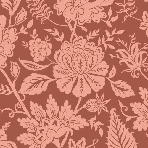 Bloemen behang Carved Floral Days of Bloom Terra