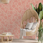 Bloemen behang Carved Floral Days of Bloom Pink