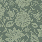 Bloemen behang Carved Floral Days of Bloom Green