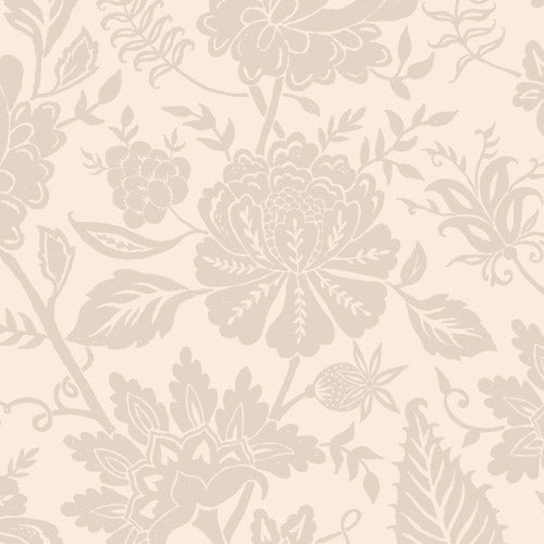 Bloemen behang Carved Floral Days of Bloom Ivory ivoor