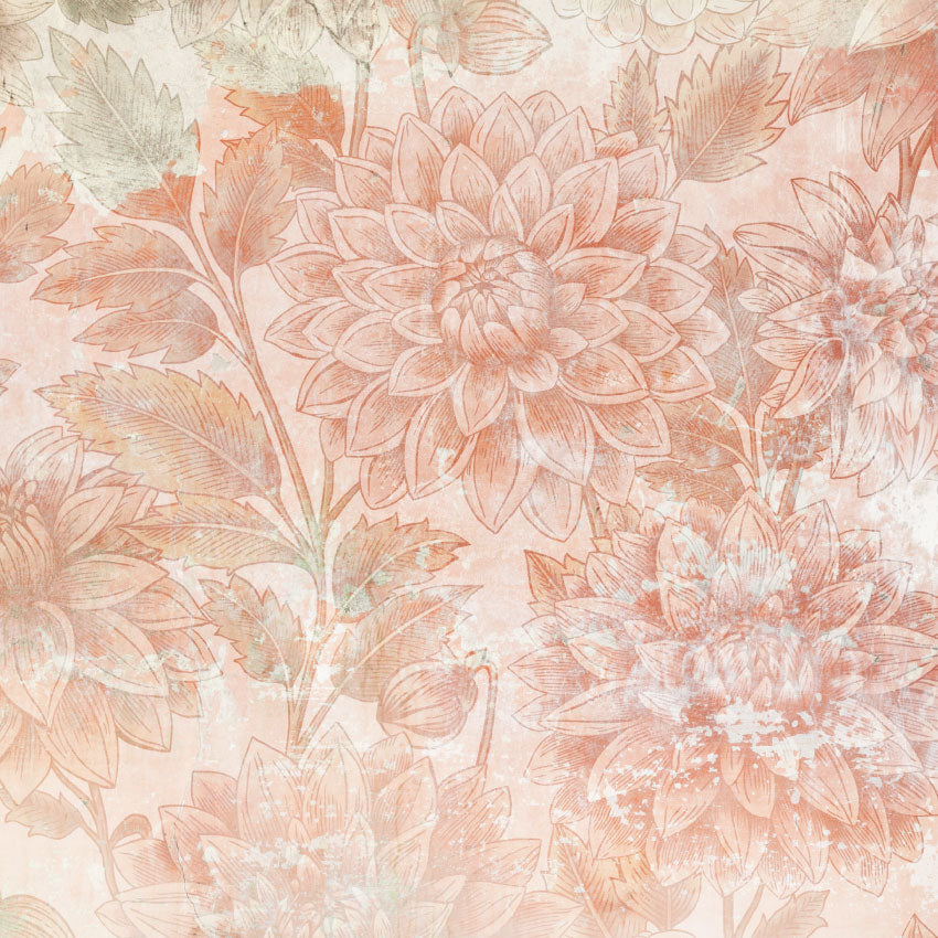 Bloemen Behang Dahlia Dawn - Sunrise Secundaire afbeelding