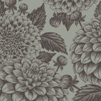 Bloemenbehang Petals in Ink - Graphite antraciet zwart voor woonkamer en slaapkamer Days of Bloom