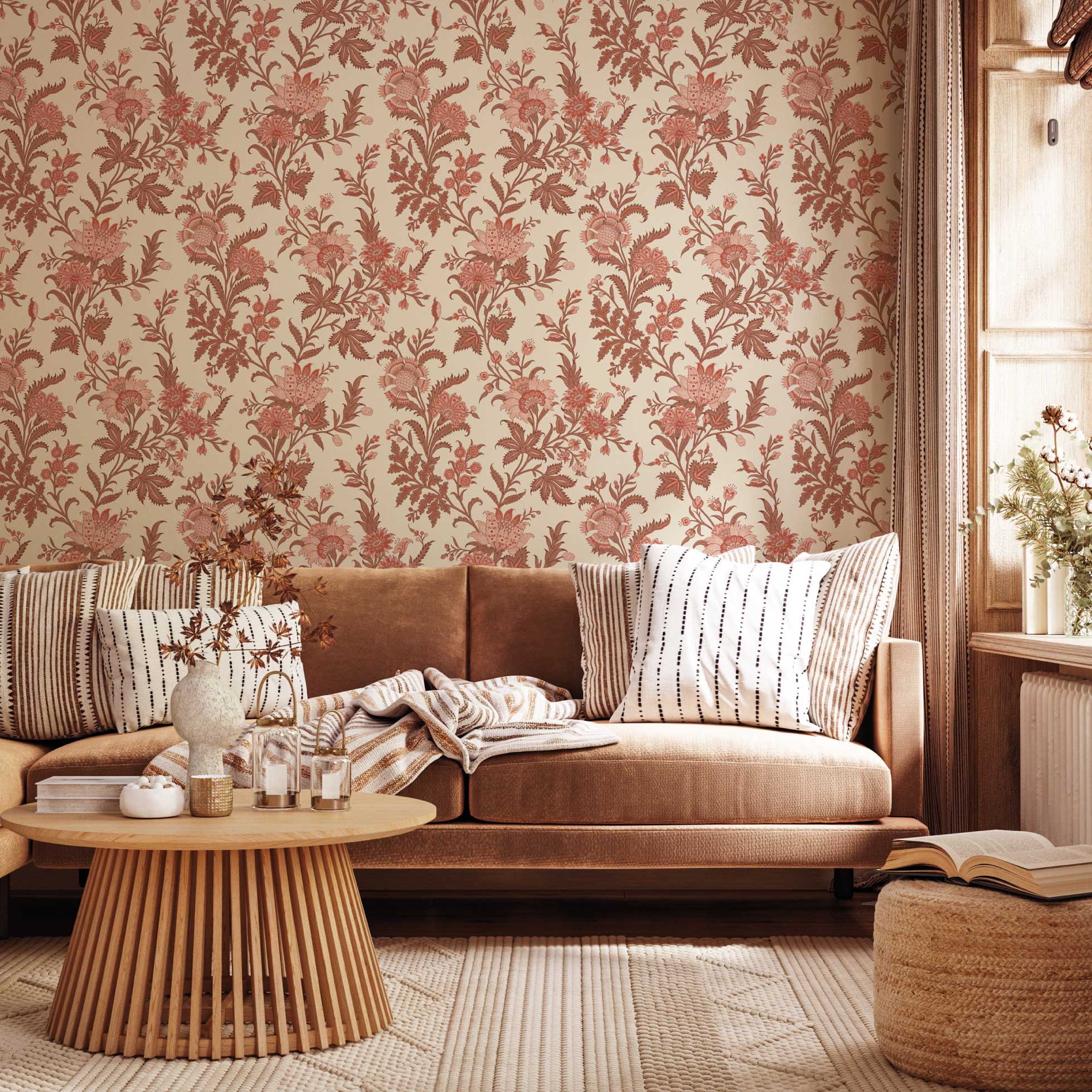 Bloemen behang Elegance Ruby Days of Bloom 
