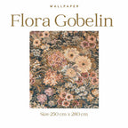 Bloemenbehang Flora Gobelin Days of Bloom voor woonkamer of slaapkamer textiel look