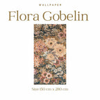 Bloemenbehang Flora Gobelin Days of Bloom voor woonkamer of slaapkamer textiel look