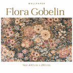 Bloemenbehang Flora Gobelin Days of Bloom voor woonkamer of slaapkamer textiel look