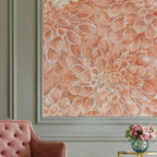 Bloemen behang woonkamer slaapkamer dahlia Heart of Dahlia Salmon Pink Roze