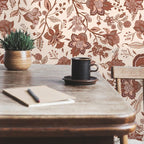 Bloemen behang voor de slaapkamer woonkamer Days of Bloom In Bloom Jessie Terra creme