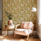 Bloemen behang rozen voor slaapkamer of woonkamer Rosegarden Days of Bloom fotobehang sage groen