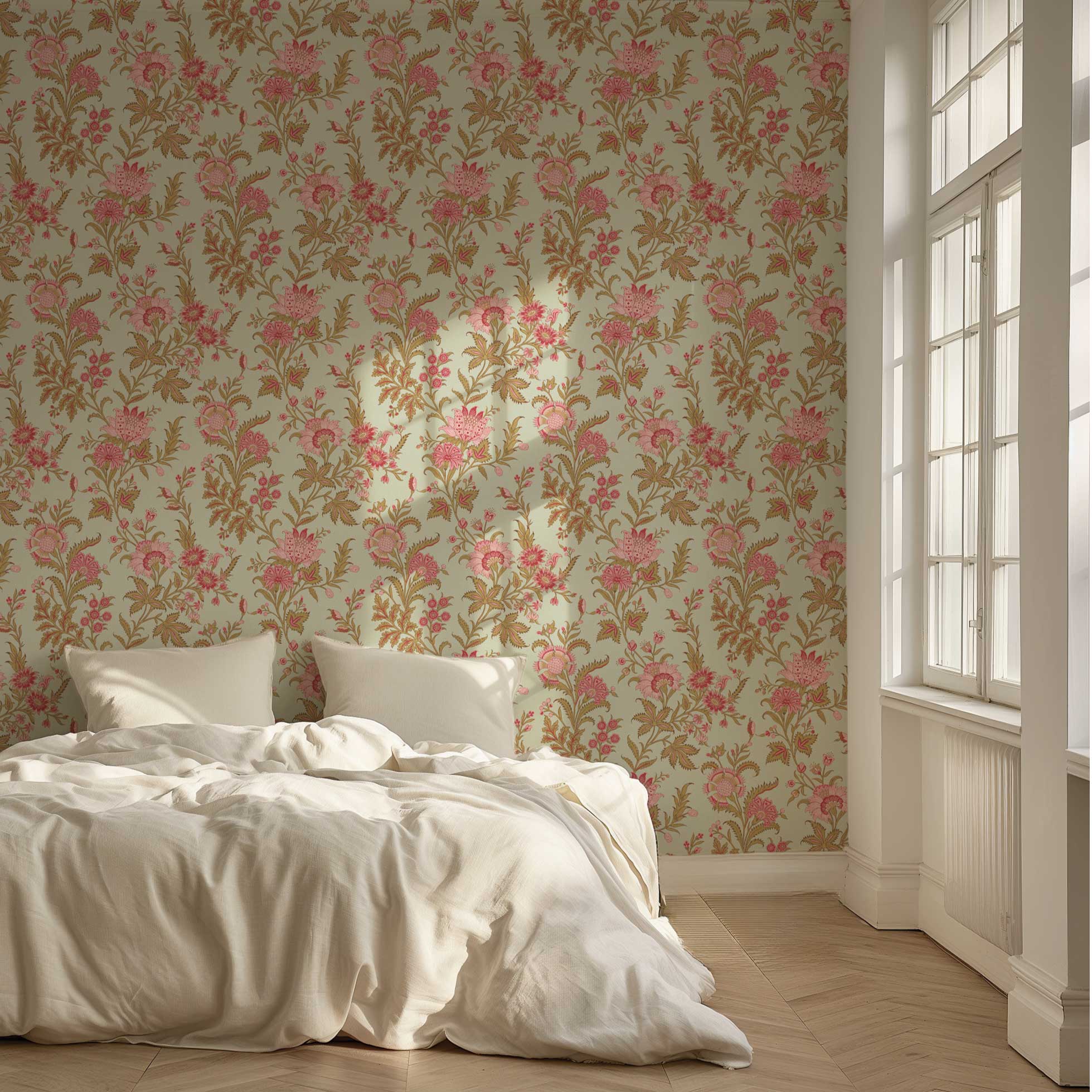 Bloemen behang Elegance Pink Day of Bloom Roze