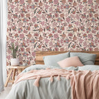 Bloemen behang voor de slaapkamer woonkamer Days of Bloom In Bloom Lidy Creme roze