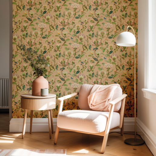 Days of Bloom Bloemen behang peach