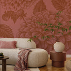 Bloemen behang Petals in Ink Berry Sorbet Roze voor woonkamer en slaapkamer Days of Bloom
