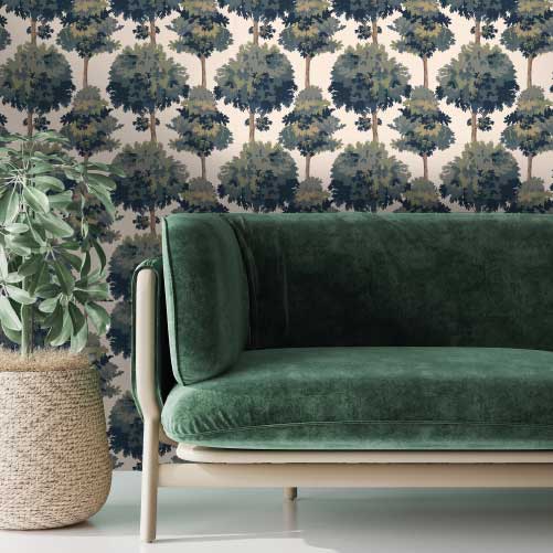 Bomen Behang Tapestry Tree - Green