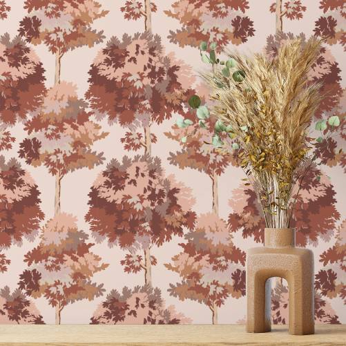 Bomen behang Tapestry Tree kinderkamer slaapkamer terra