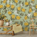 Citroenen behang Lemon Delight Days of Bloom mint
