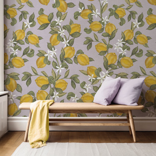 Citroenen behang Lemon Delight Days of Bloom lila 