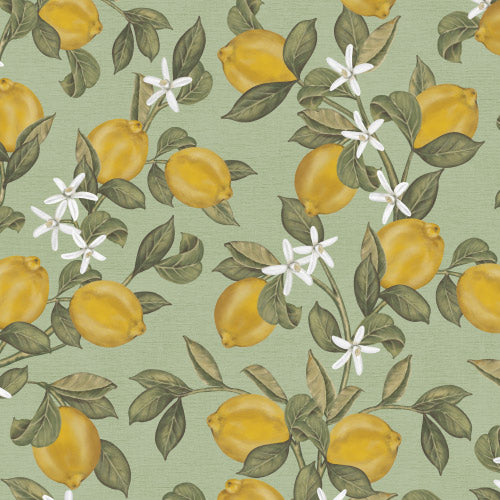 Citroenen behang Lemon Delight Days of Bloom mint