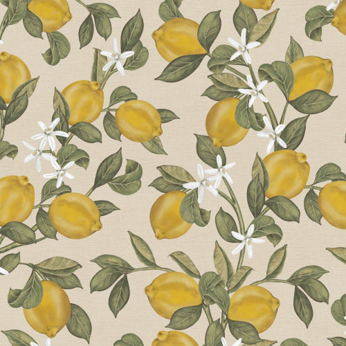 Citroenen behang Lemon Delight Days of Bloom off white