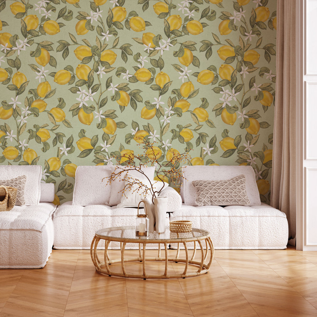 Citroenen behang Lemon Delight Days of Bloom mint