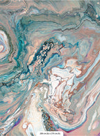 Days of Bloom Marble marmer behang blush horizon roze blauw
