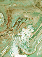 Days of Bloom Marble marmer behang Lagoon groen 