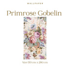 Bloemen behang Primrose Gobelin voor woonkamer en slaapkamer textiel look