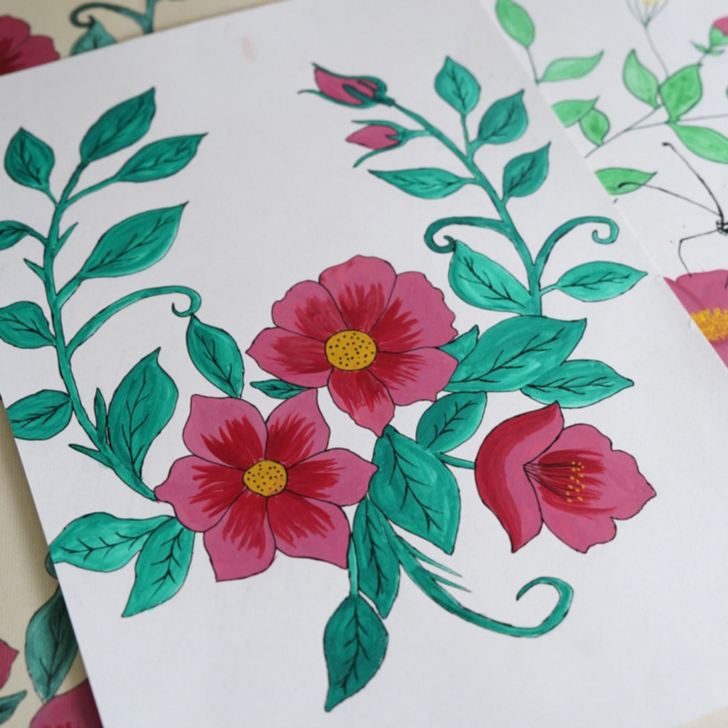 Wallpaper Indian Floral - Aimee