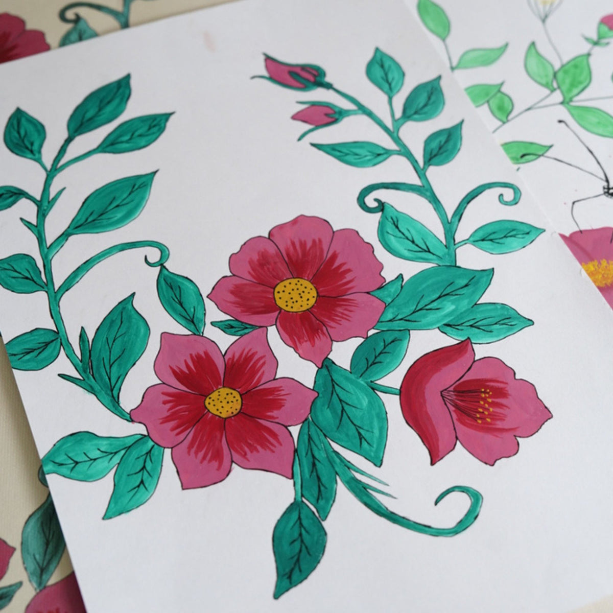 Wallpaper Indian Floral - Aimee