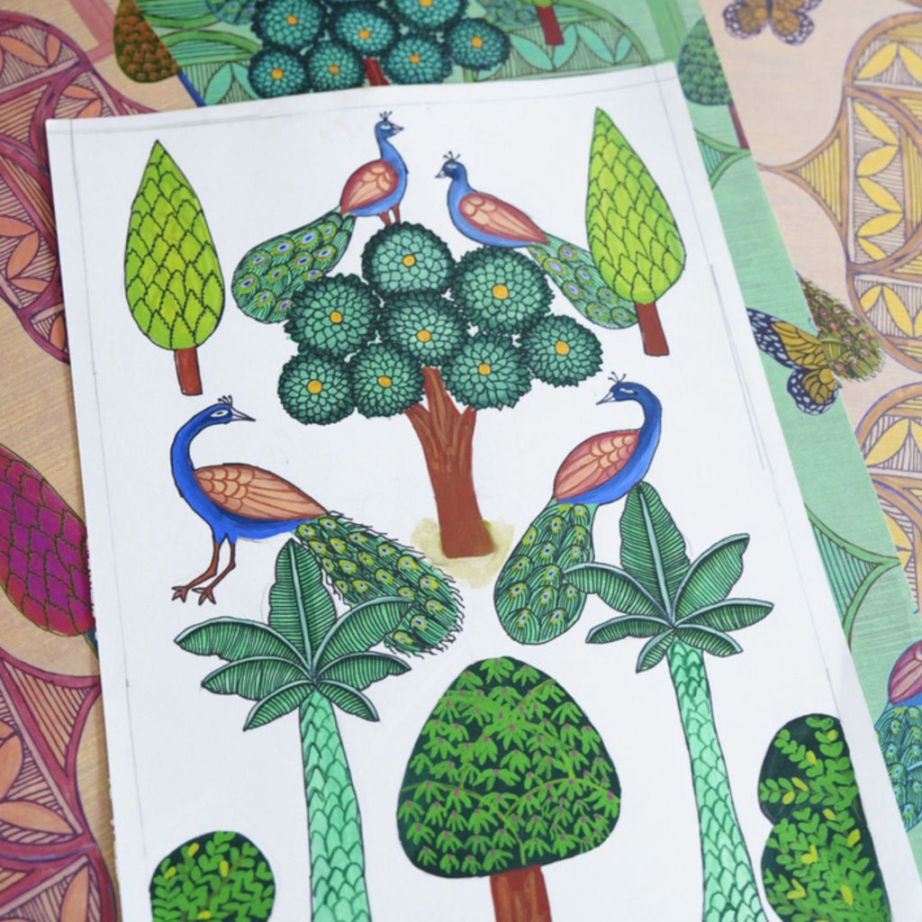 Wallpaper Indian Floral - Aimee