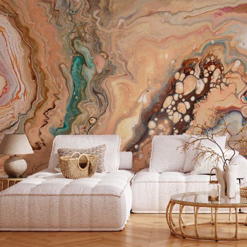 Days of Bloom Marble marmer behang Symphony of Sands roze Hoofdafbeelding