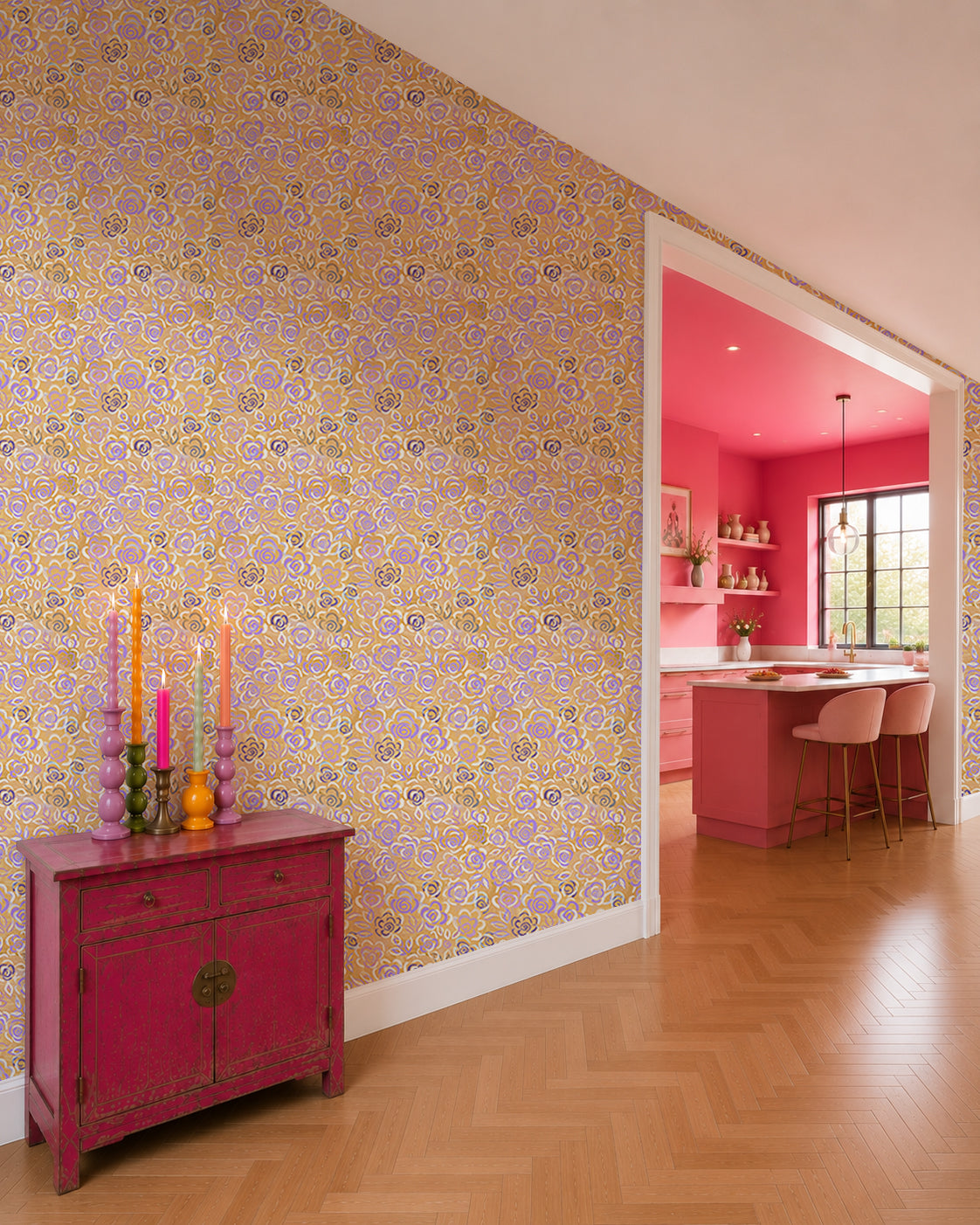 Wallpaper Indian Floral - Aimee