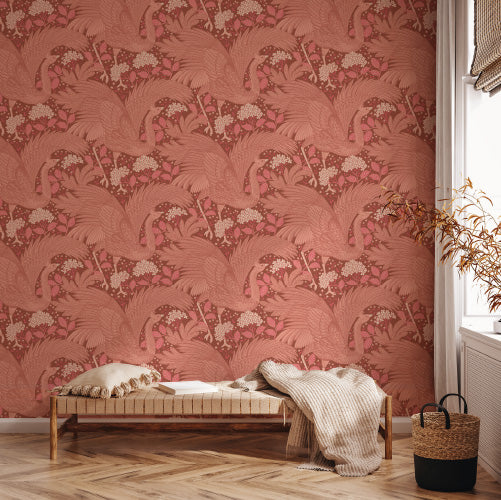 Proud Birds Vogelbehang Days of Bloom fotobehang fraise terra