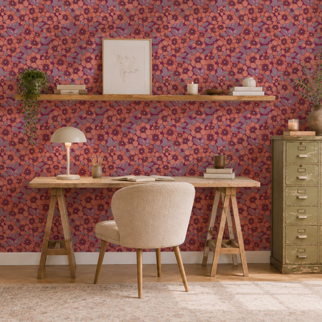 Wallpaper Indian Floral - Aimee
