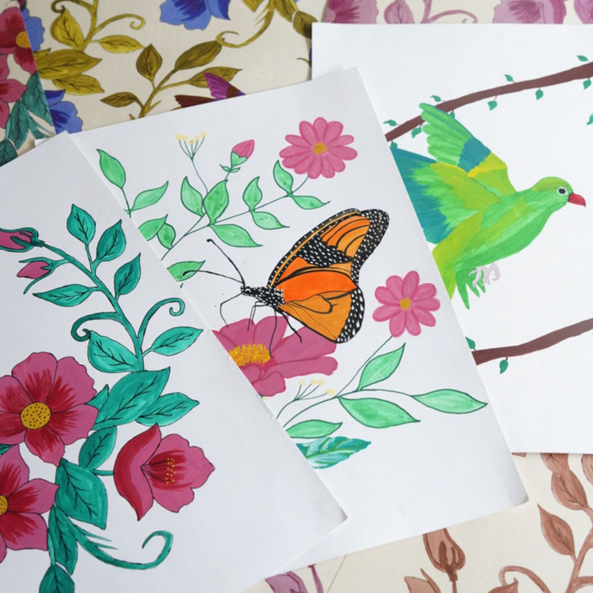Wallpaper Indian Floral - Aimee