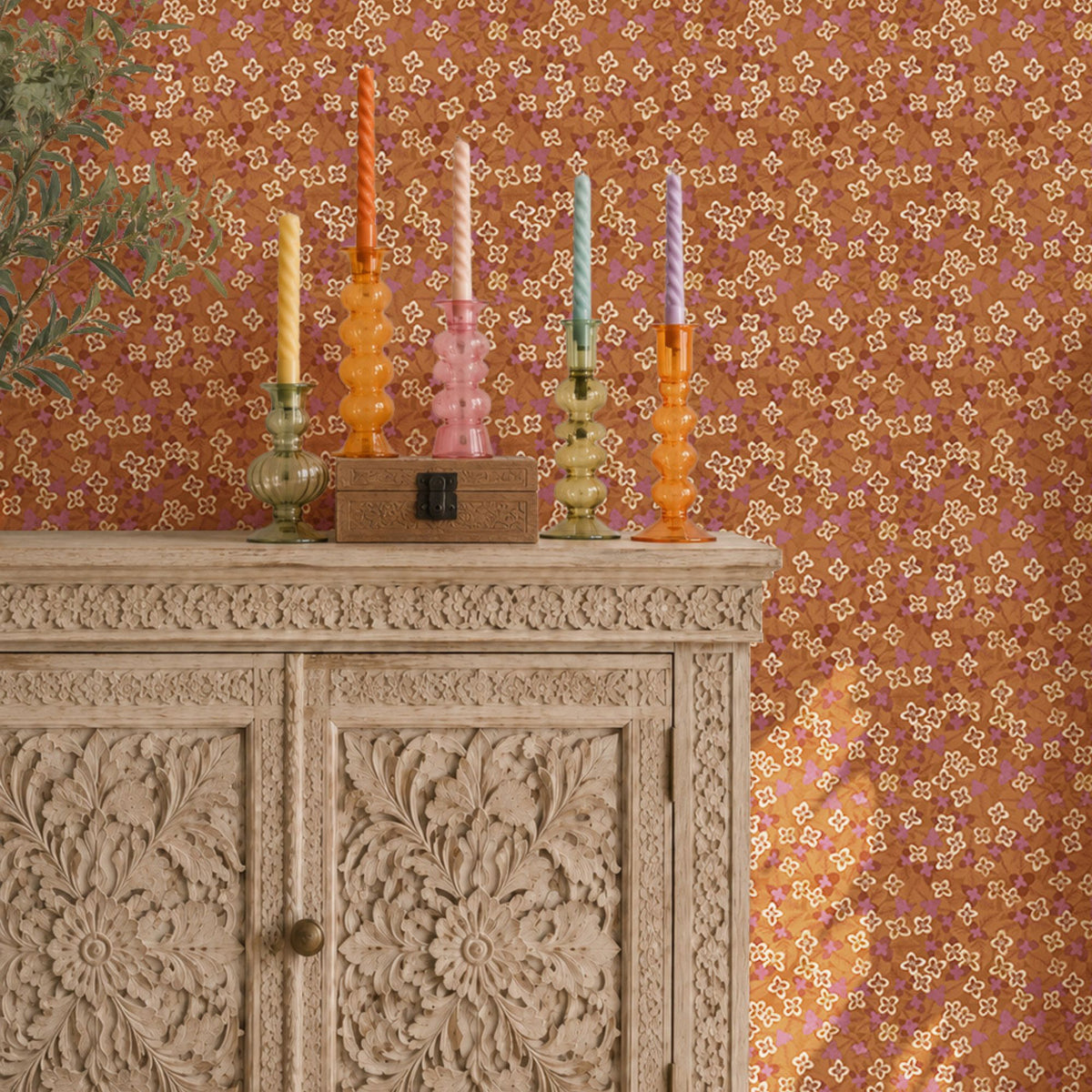 Wallpaper Indian Floral - Aimee