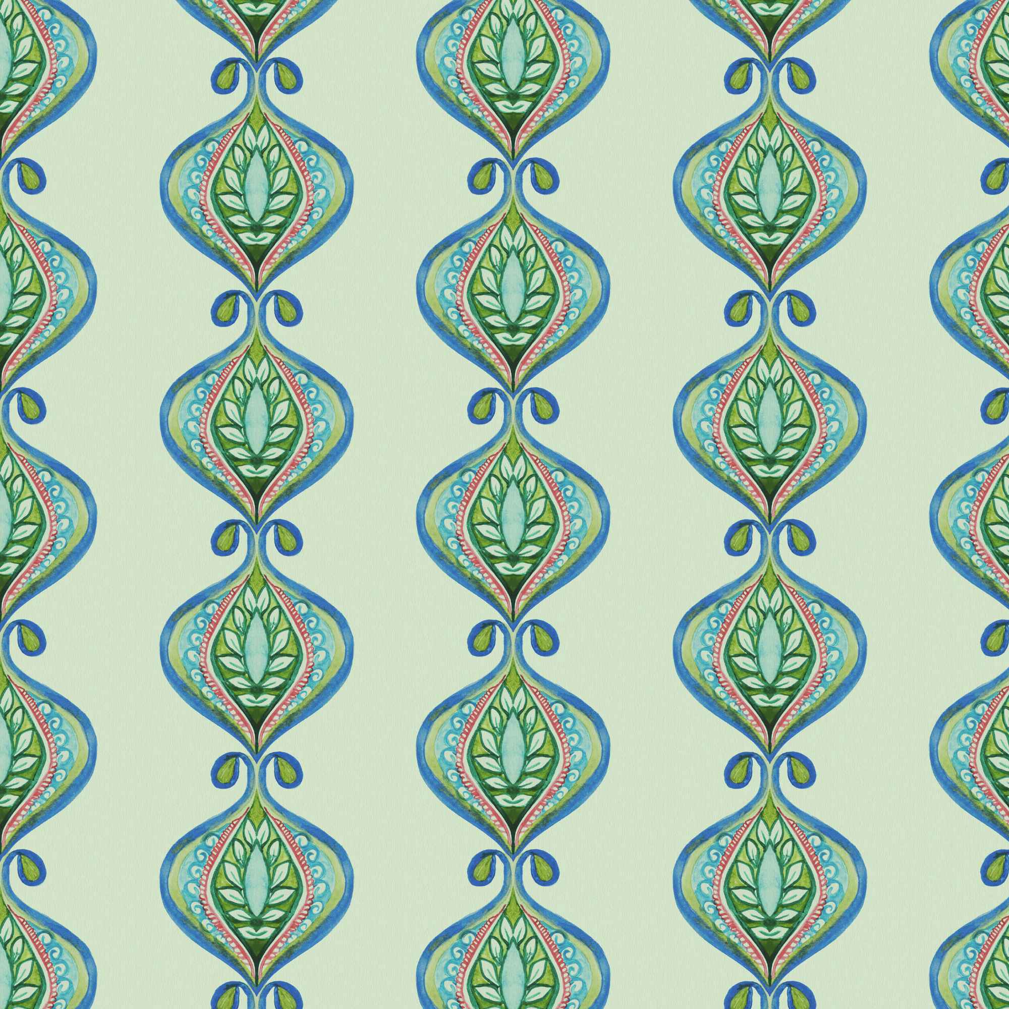 Behang | Taniya Medallion - Lotus Blue