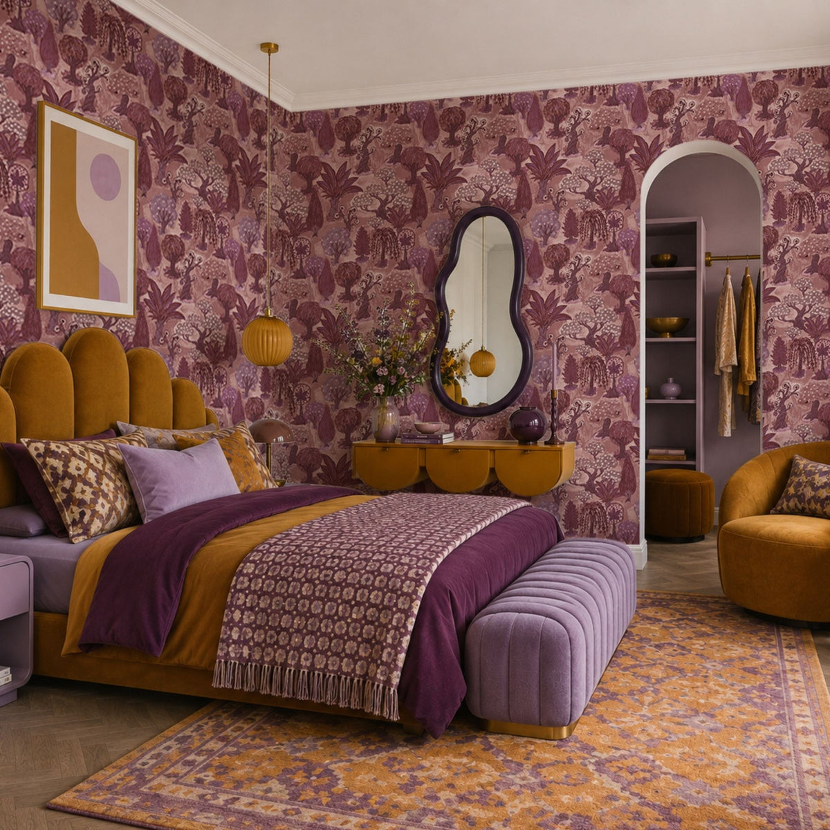 Wallpaper Indian Floral - Aimee