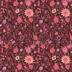 Bloemen behang | Junglee Phool - Wildflowers - Chocolate Cherry